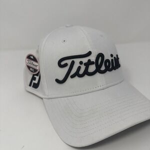 New- Titleist Mens Tour PRO V1  FJ Mesh Hat NWT White Hat Size M/L